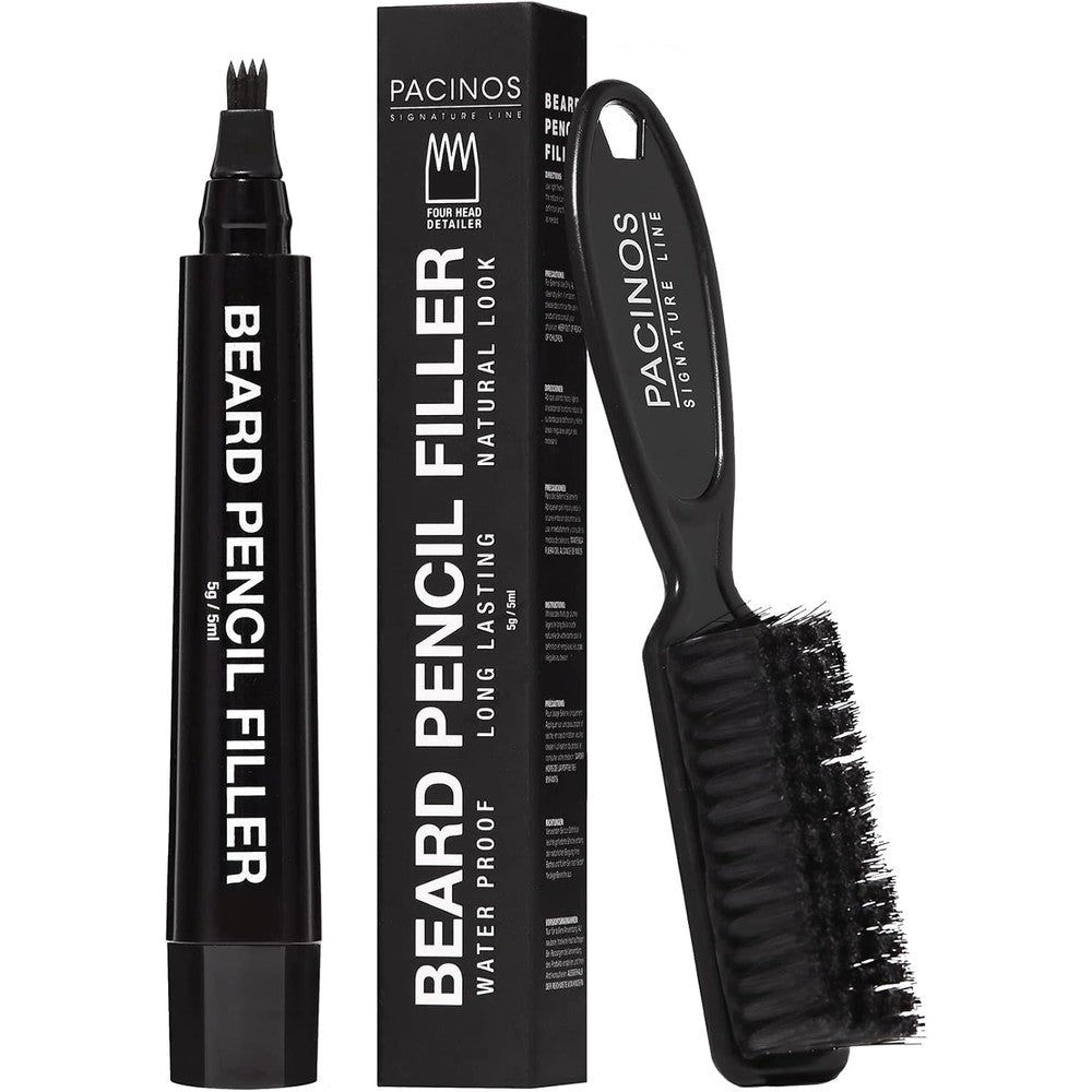 Pacinos Beard Pencil Filler front view packaging with micro fork tip shown