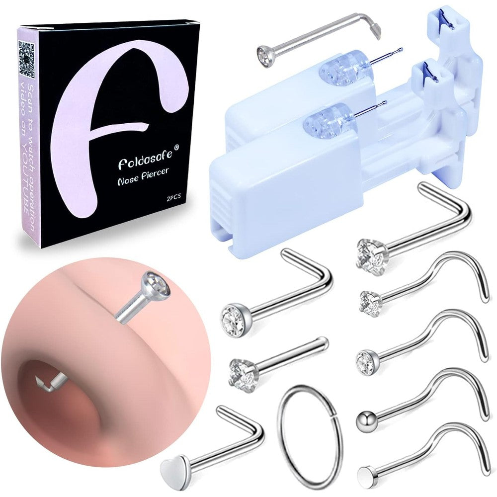 Firstomato disposable nose piercing gun front view kit