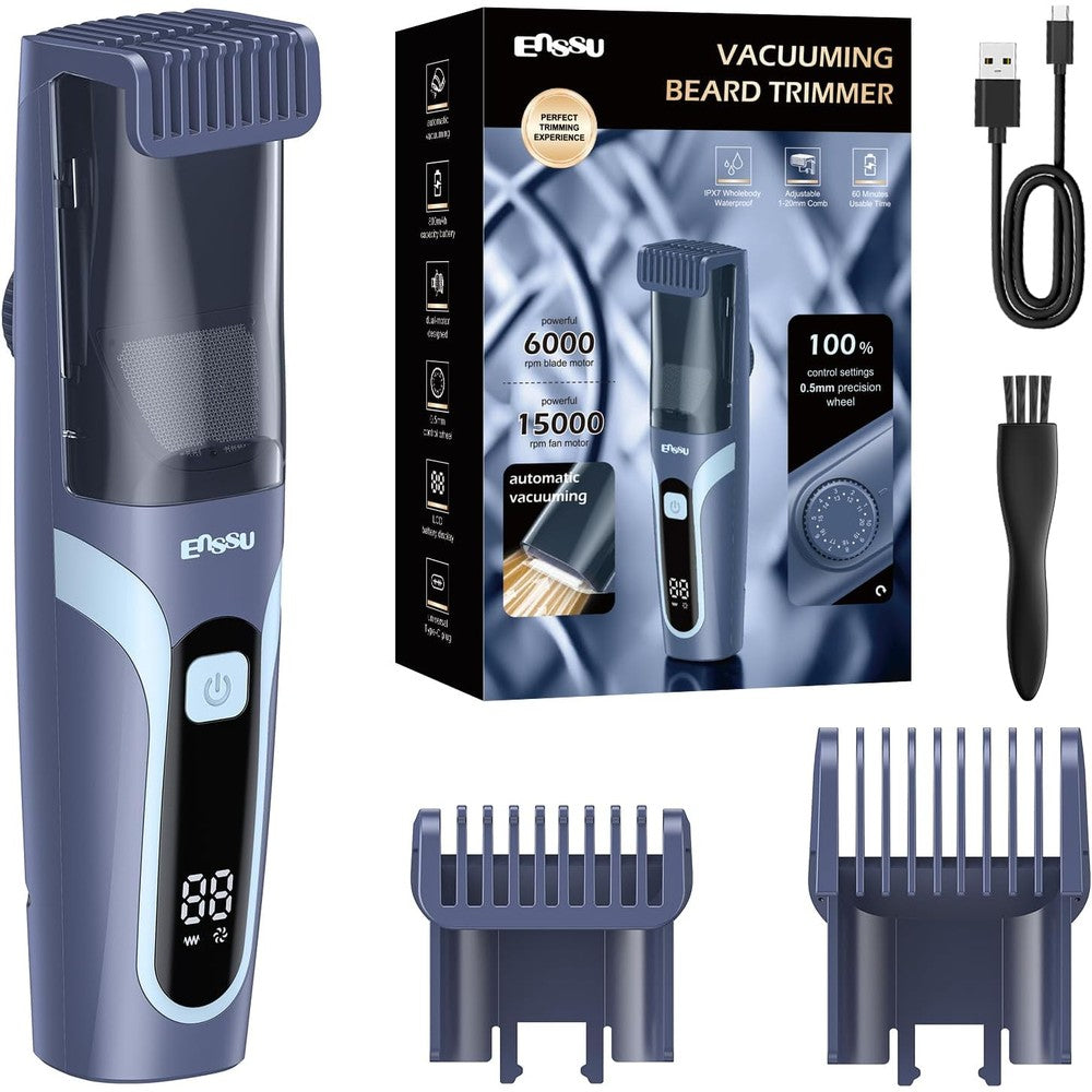 Enssu Vacuum Beard Trimmer front view for men