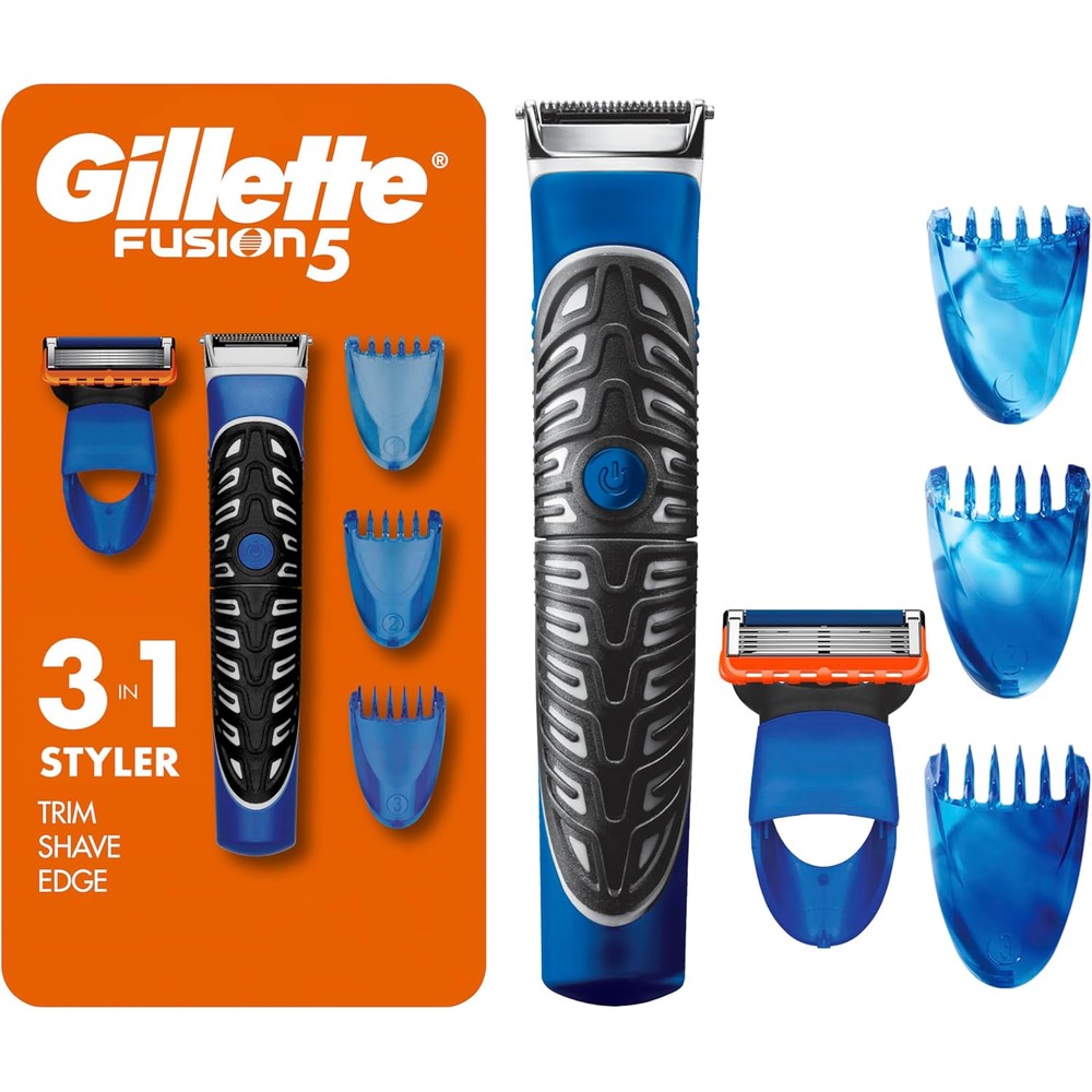 Gillette All Purpose Styler front view with trimmer and razor