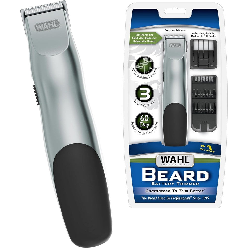 Wahl Groomsman battery operated facial hair trimmer front view