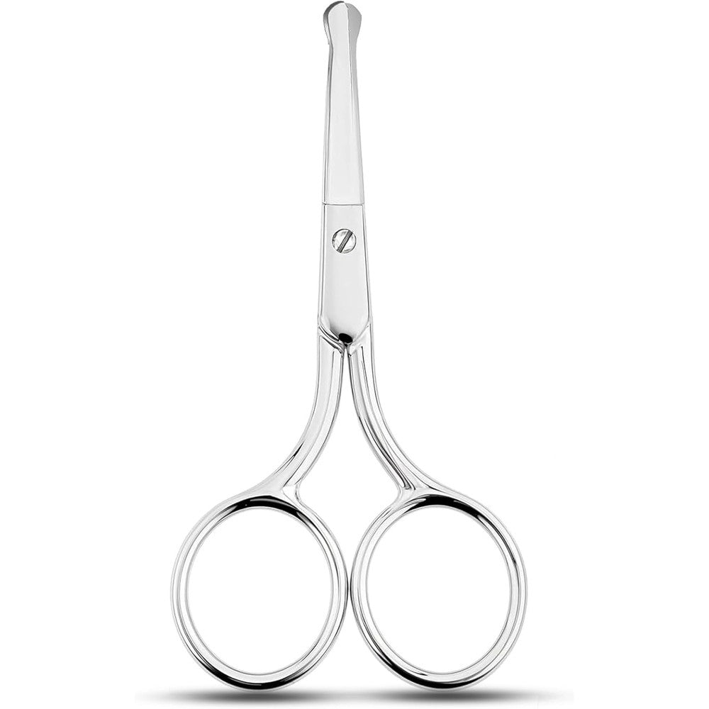 DEMI ROSE Nose Hair Scissors front view showcasing the high carbon safety rounded tip design for personal grooming.