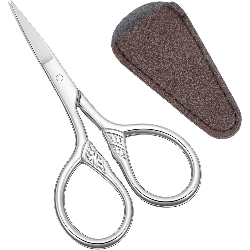 AsonTao small precision scissors front view showing mirror polished finish