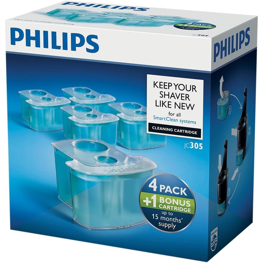 Philips SmartClean Cleaning Cartridge Pack of 5 front view