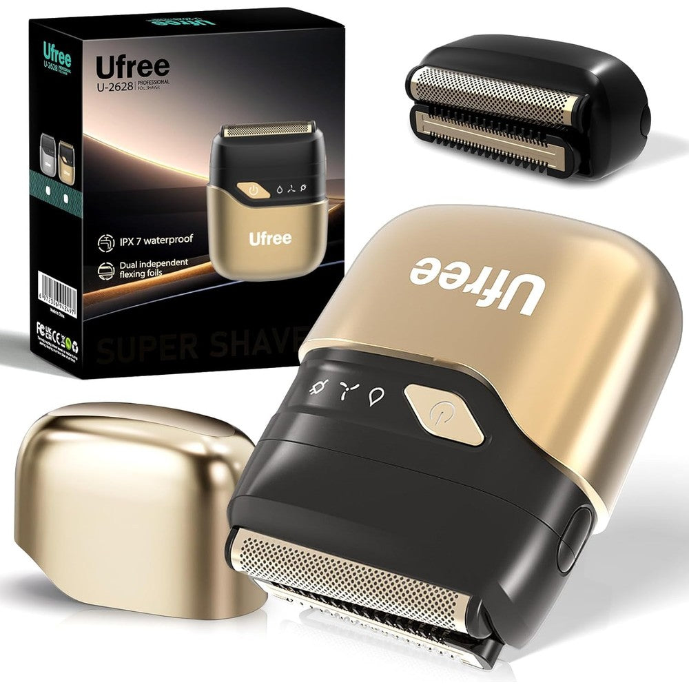 Ufree electric razor for men gold front view