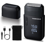 Resnomi electric foil shaver front view in matte black