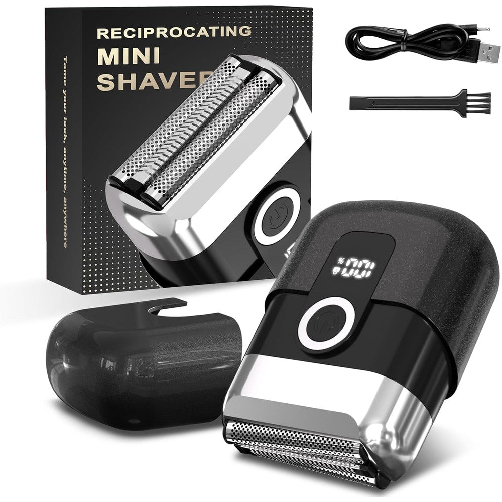 Henzilo electric foil shaver front view with LED display