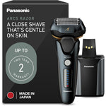 Panasonic Arc5 electric shaver front view in black finish
