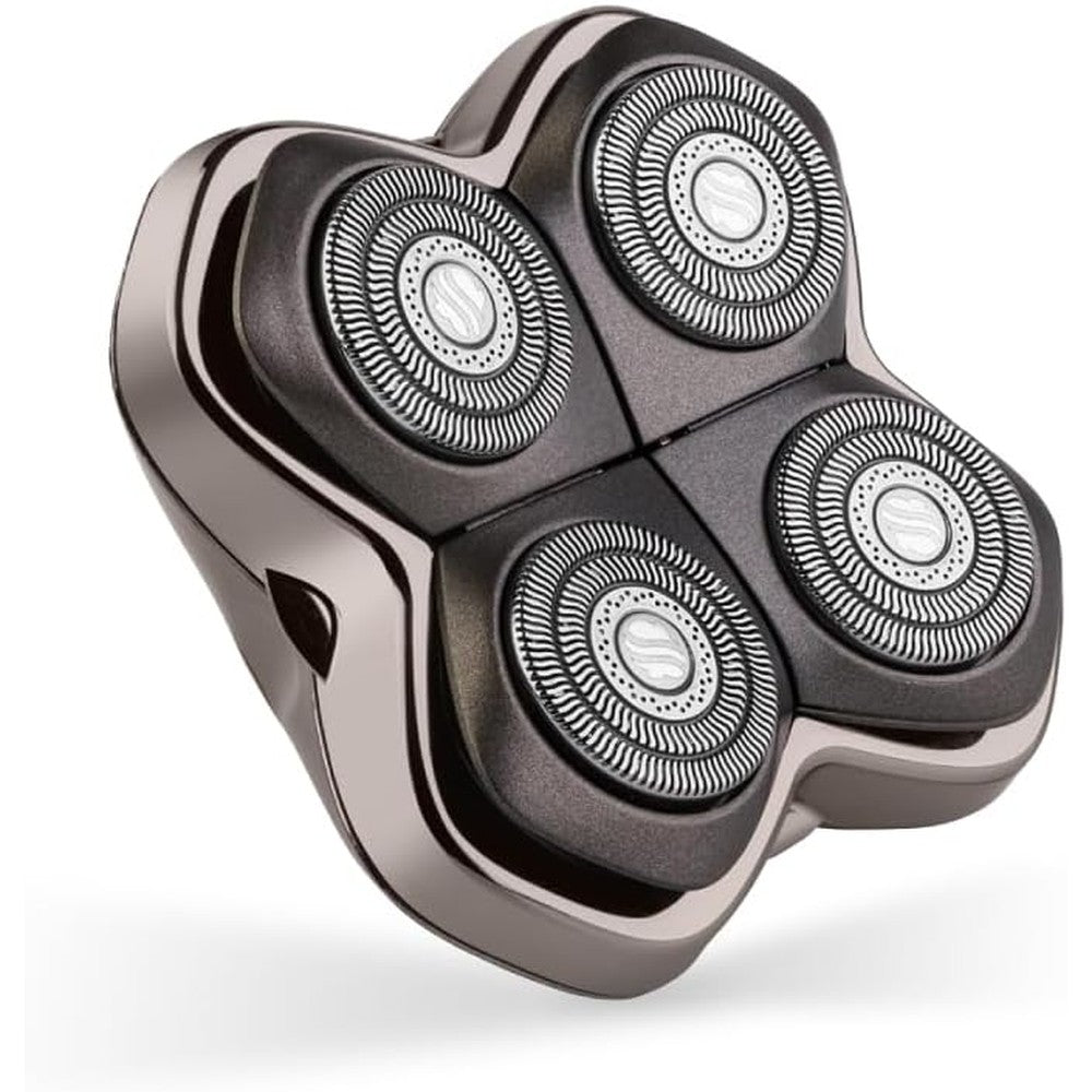 Skull Shaver Baron PRO 4 Head Replacement Blade front view showcasing the premium Japanese stainless steel rotary heads.