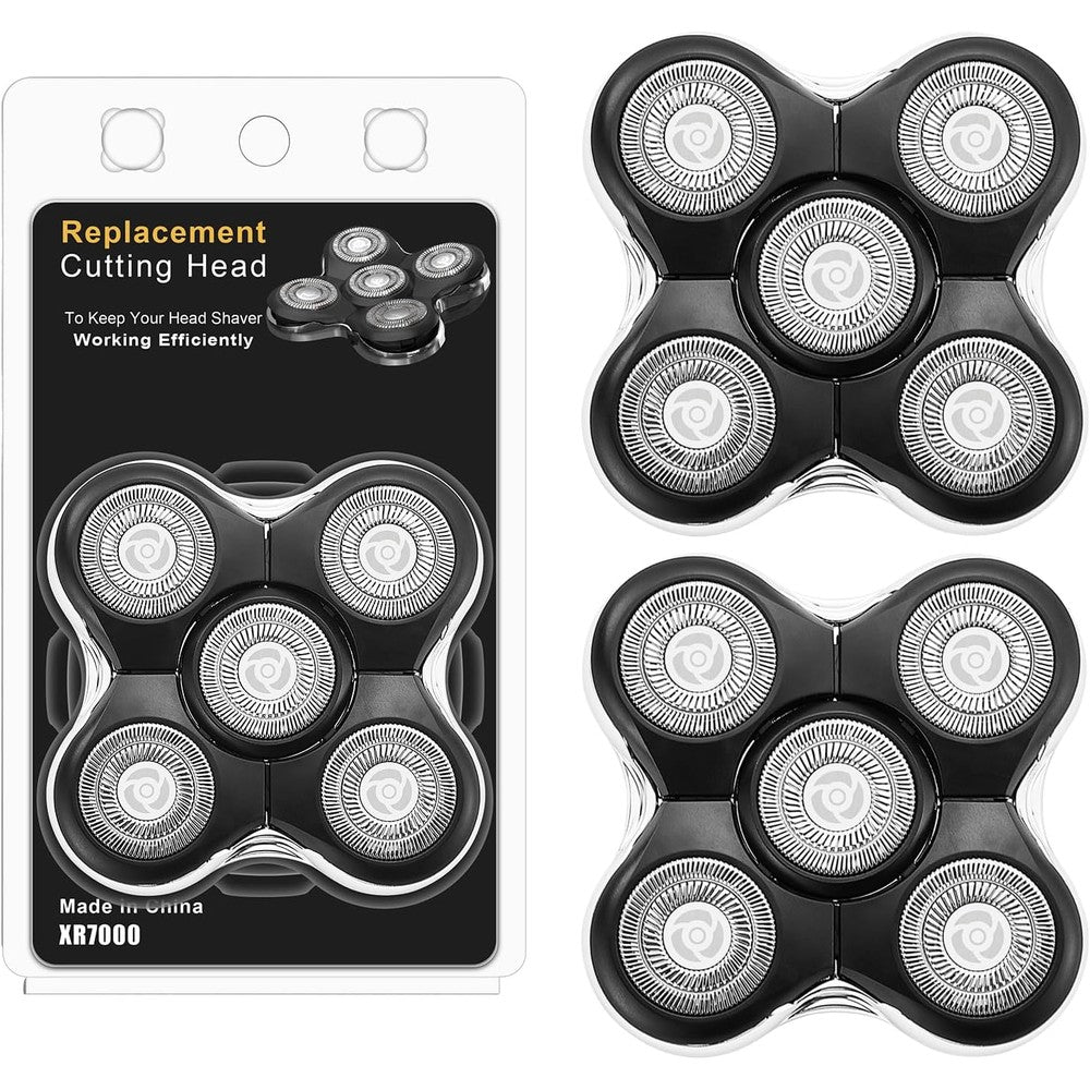 Dodaer shaver replacement heads front view showing five dual track rotary blades
