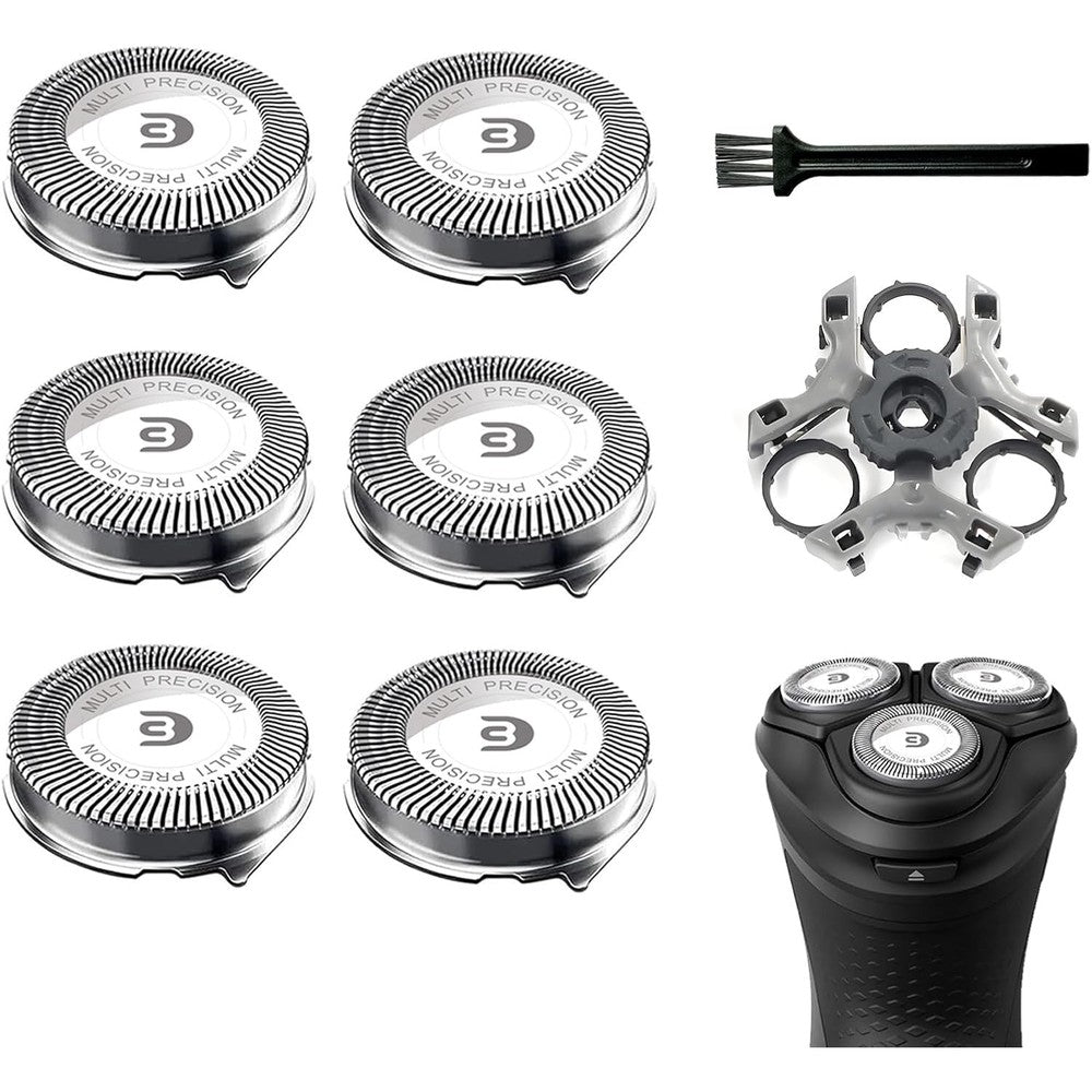 RF RollingFit SH30 replacement heads front view showing six blades and one retaining ring
