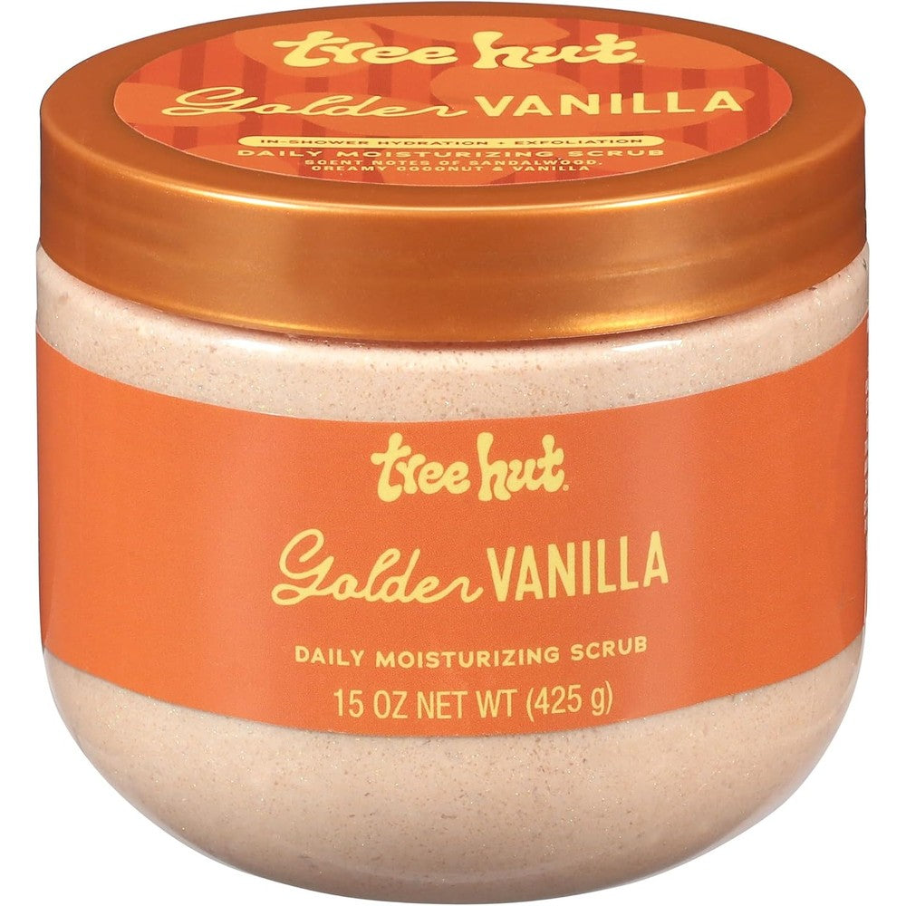 Tree Hut Golden Vanilla Daily Moisturizing Scrub Gentle Exfoliating Whipped Body Polish With Shea Butter 15 Ounce
