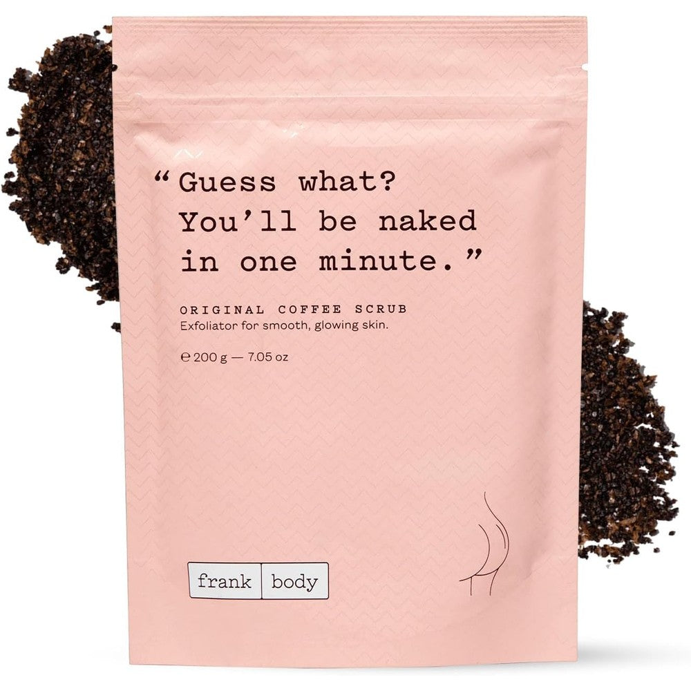 Frank Body Original Coffee Scrub Natural And Vegan Exfoliating Body Scrub For Stretch Marks And Acne 7.05 Ounce