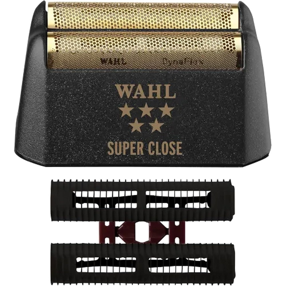 Wahl Professional 5 Star Finale Replacement Foil and Cutter Bar front view showing gold foil detailing.