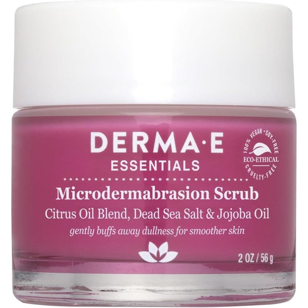 Derma E Microdermabrasion Scrub With Dead Sea Salt And Citrus Essential Oils For Exfoliating And Renewing Skin Two Ounce