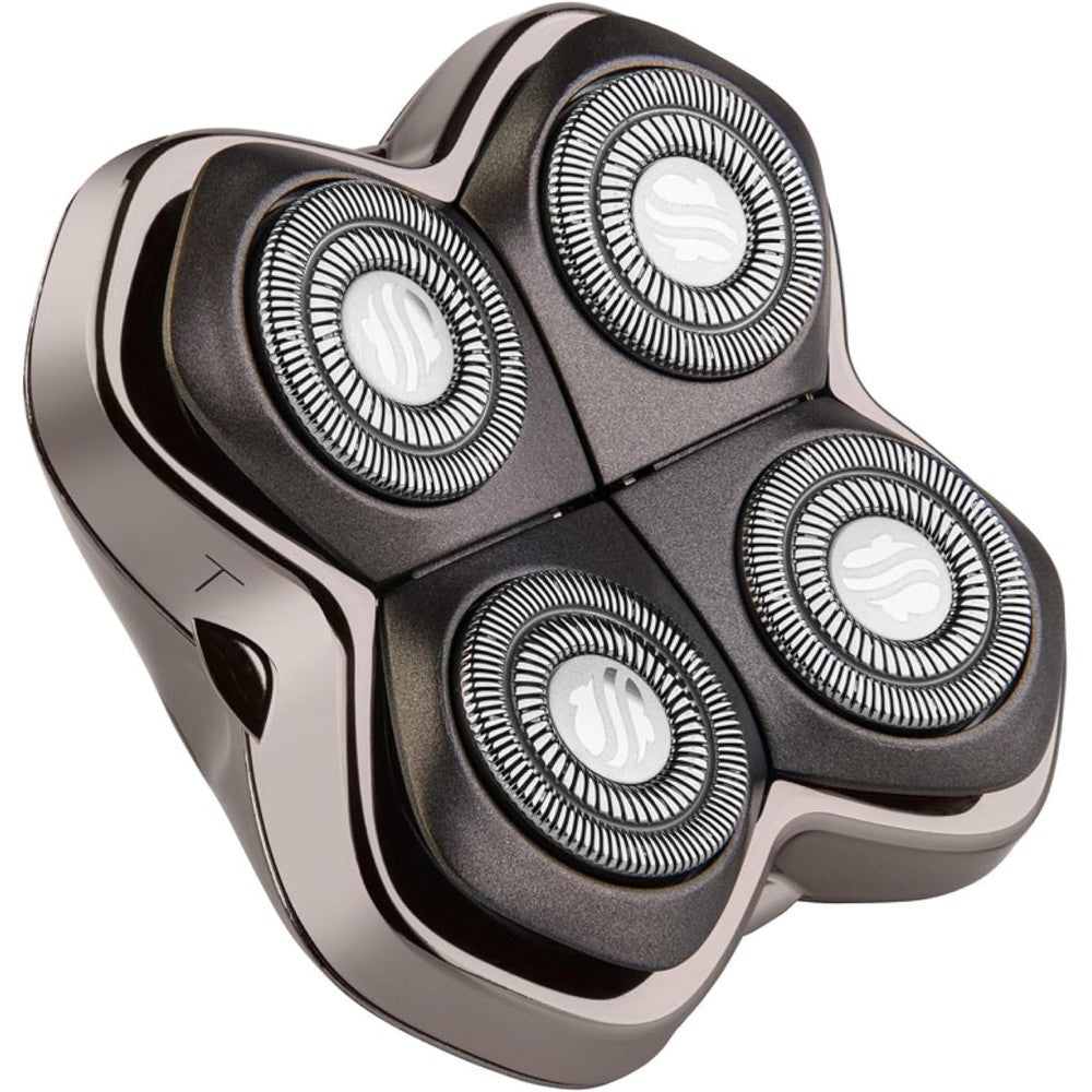 Skull Shaver Forte PRO Four Head Replacement Blade front view showing the four rotary heads