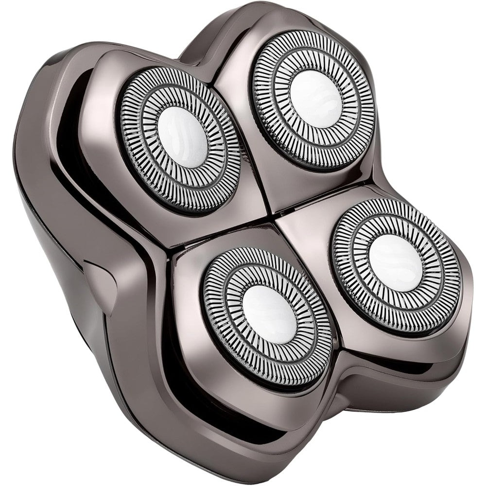 Skull Shaver Carver PRO 4 Head Replacement Blade front view showing silver rotary design.