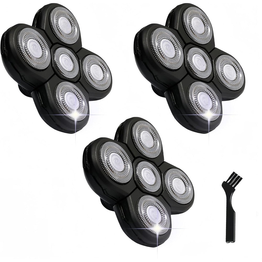 MAEATHOO replacement blades for head shaver front view displaying five rotary heads