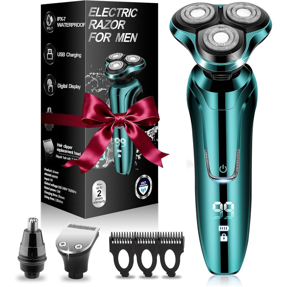 Handsomeface Electric Razor for Men front view with LED display