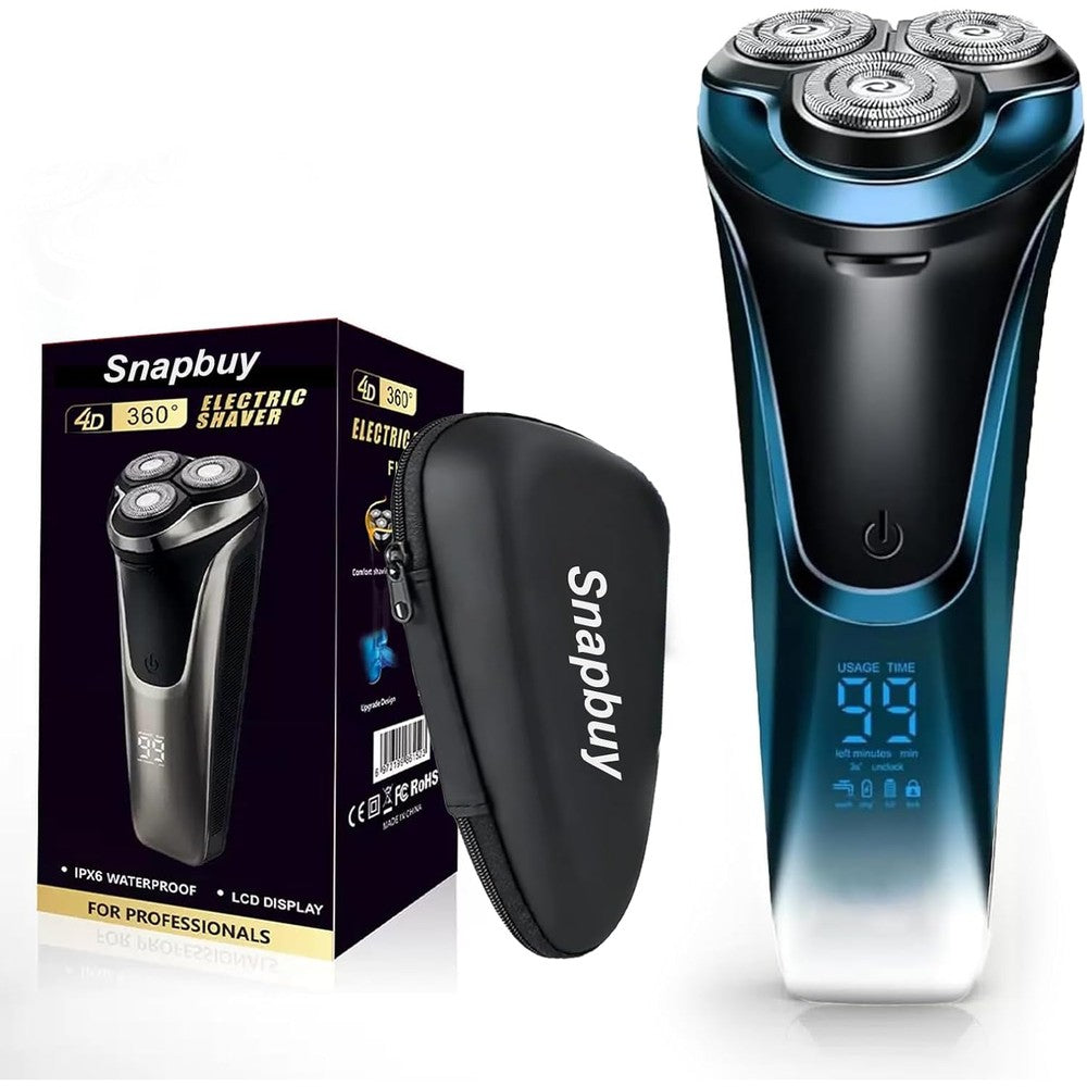 Snapbuy electric razor for men front view blue finish