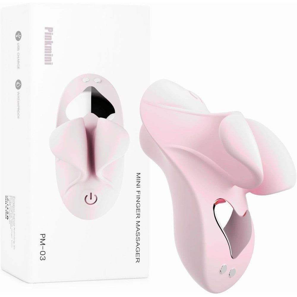 Pinkmini portable facial and neck massager light pink front view