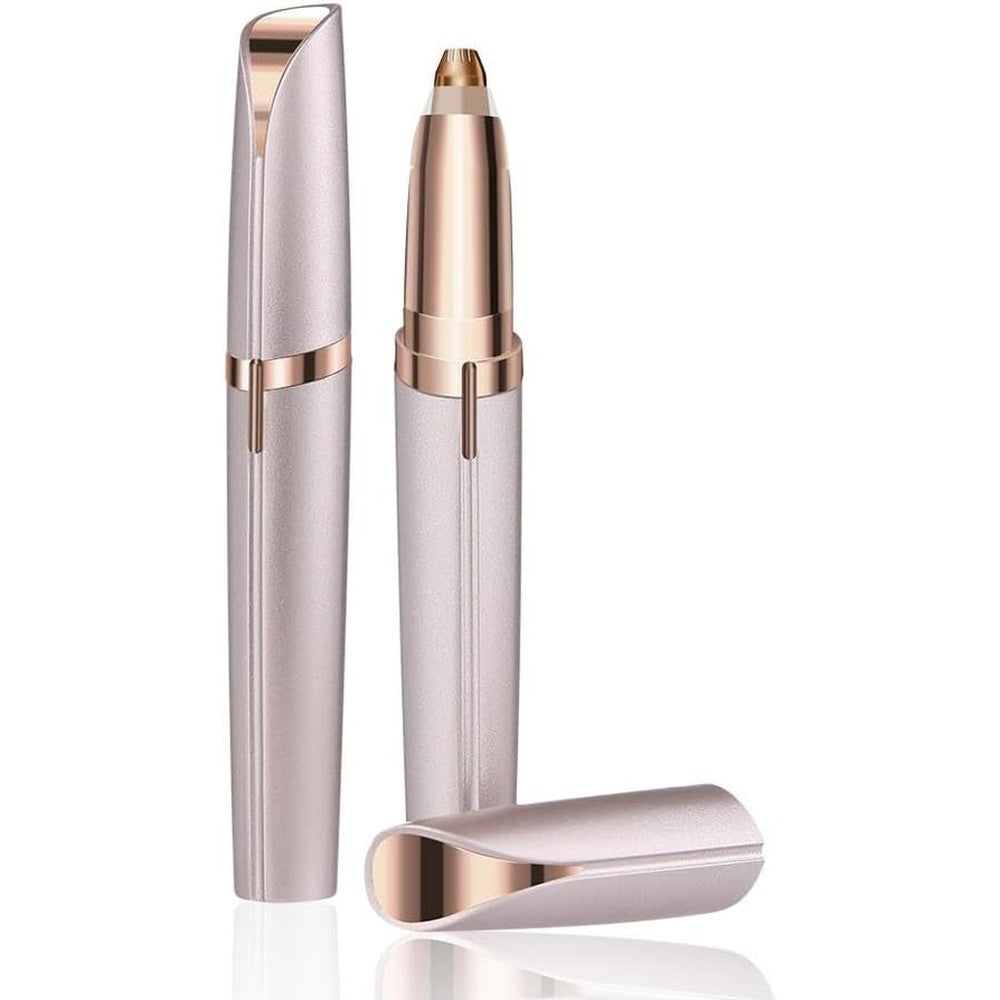 Generic eyebrow hair remover front view sleek gold lipstick trimmer