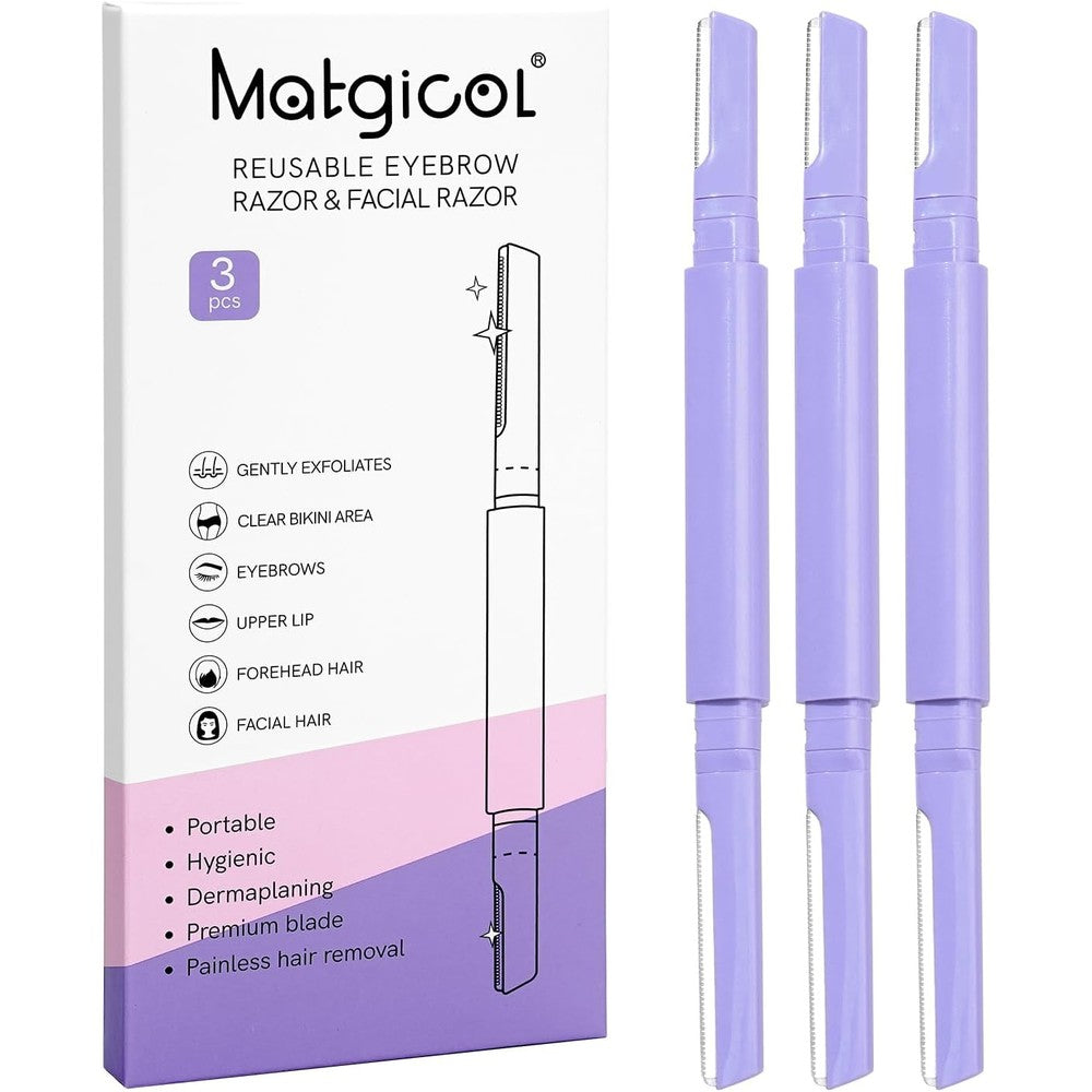 Matgicol dermaplane razor for women front view showcasing the high precision blade
