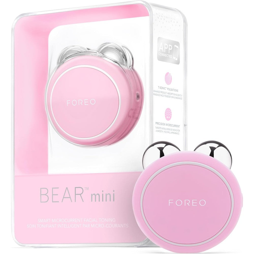 Foreo Bear Mini Microcurrent Facial Device in Pearl Pink front view