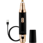 Spa Sciences AIVA dual facial hair remover front view showcasing white and gold design
