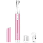 Funstant upgraded eyebrow trimmer front view pink electric razor for women