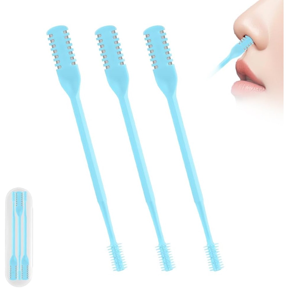 Fxoicmi 2-in-1 nasal hair cutter blue set front view