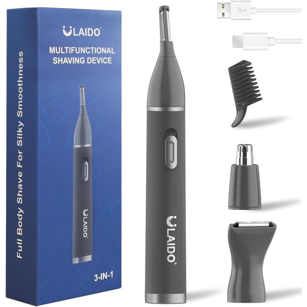 Ulaido 3 in 1 nose and ear hair trimmer front view