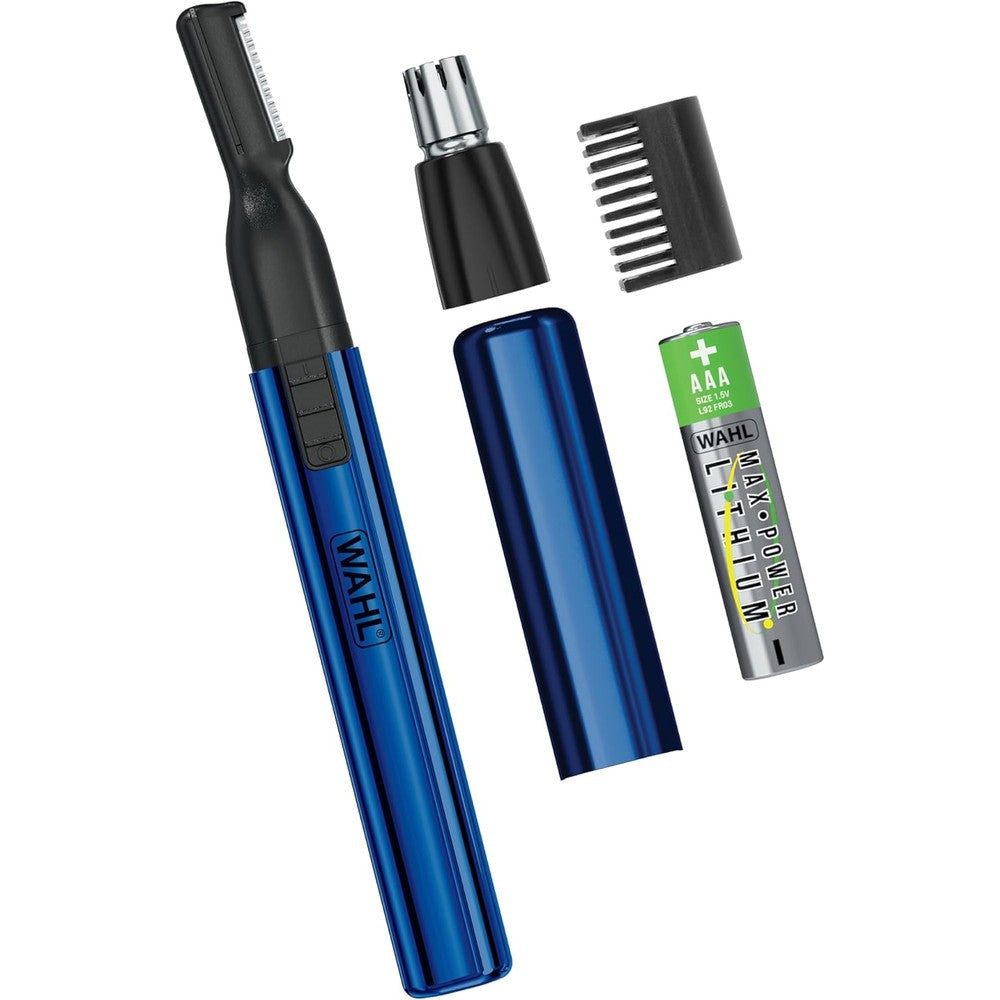 Wahl Lithium 2-in-1 Pen Detail Trimmer blue front view