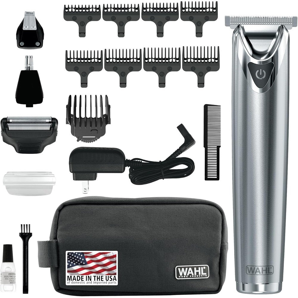 Wahl USA Stainless Steel Lithium Ion 2.0+ Beard Trimmer front view