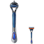 OENUASG replacement razor handle front view blue comfort glide grip
