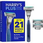 Harry's Plus Razor and Blade Value Pack Tide front view of packaging