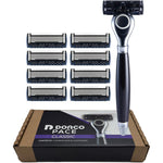 DORCO Pace Classic seven blade razor system front packaging view showcasing the vintage style handle and multiple cartridges