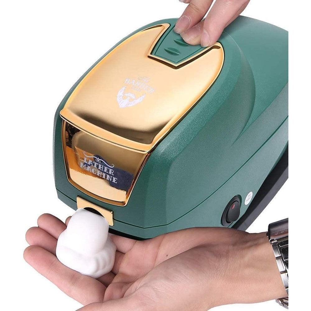 Ymiko Professional Hot Lather Machine front view in green and gold