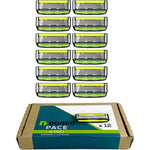 Dorco Pace 6 Pro six blade razor system 12 pack refill front view