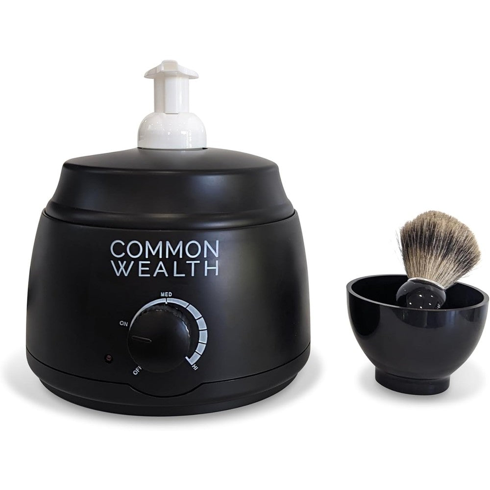 Common Wealth Professional Deluxe Hot Lather Machine front view with black finish