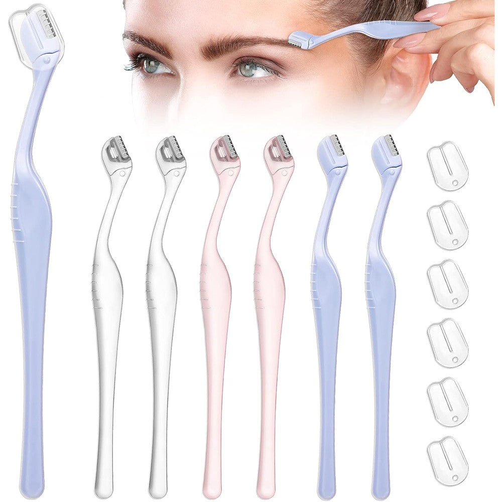 Honoson 6-piece mini eyebrow razor set front view for facial hair removal