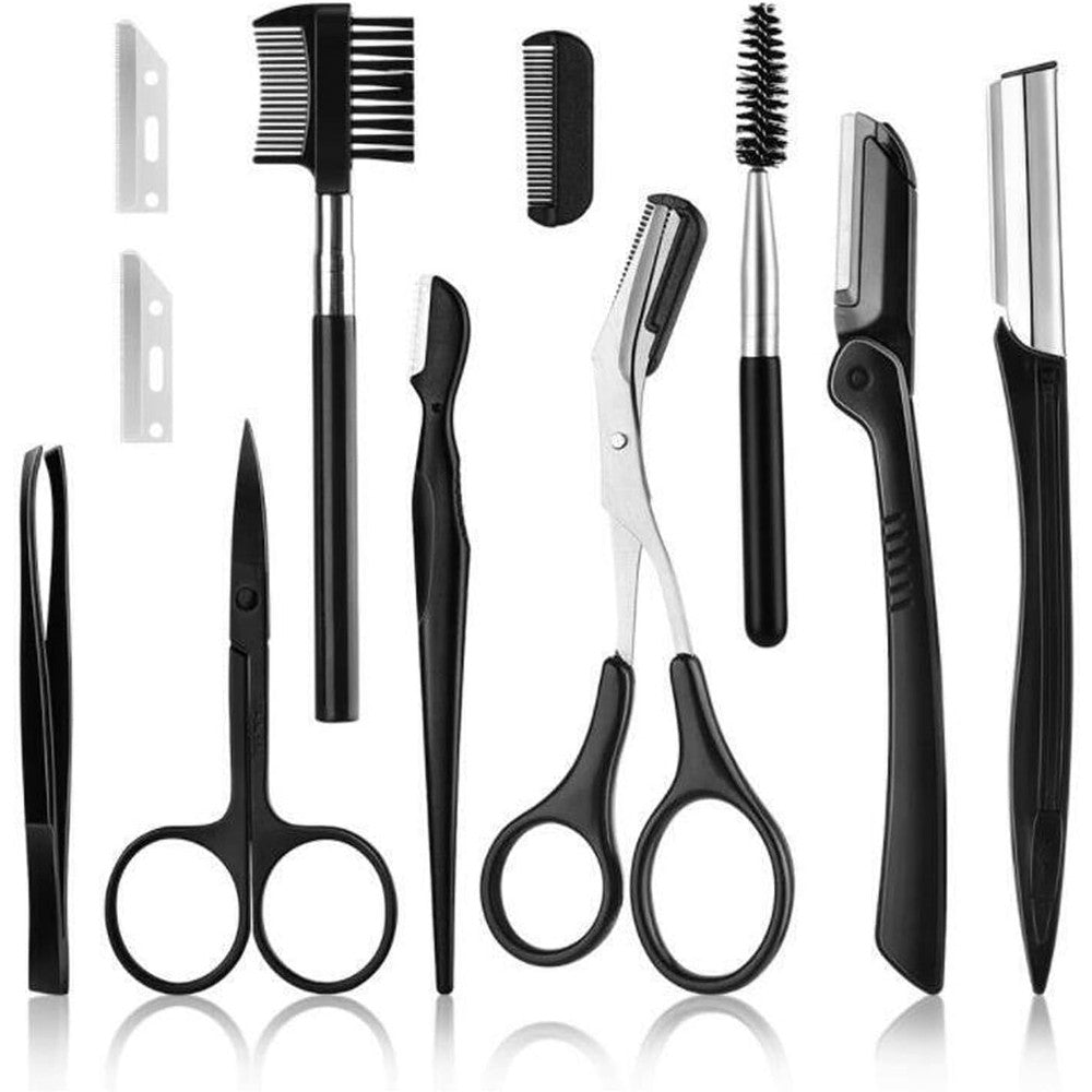Ztrhyoo 11 in 1 eyebrow razor set front view