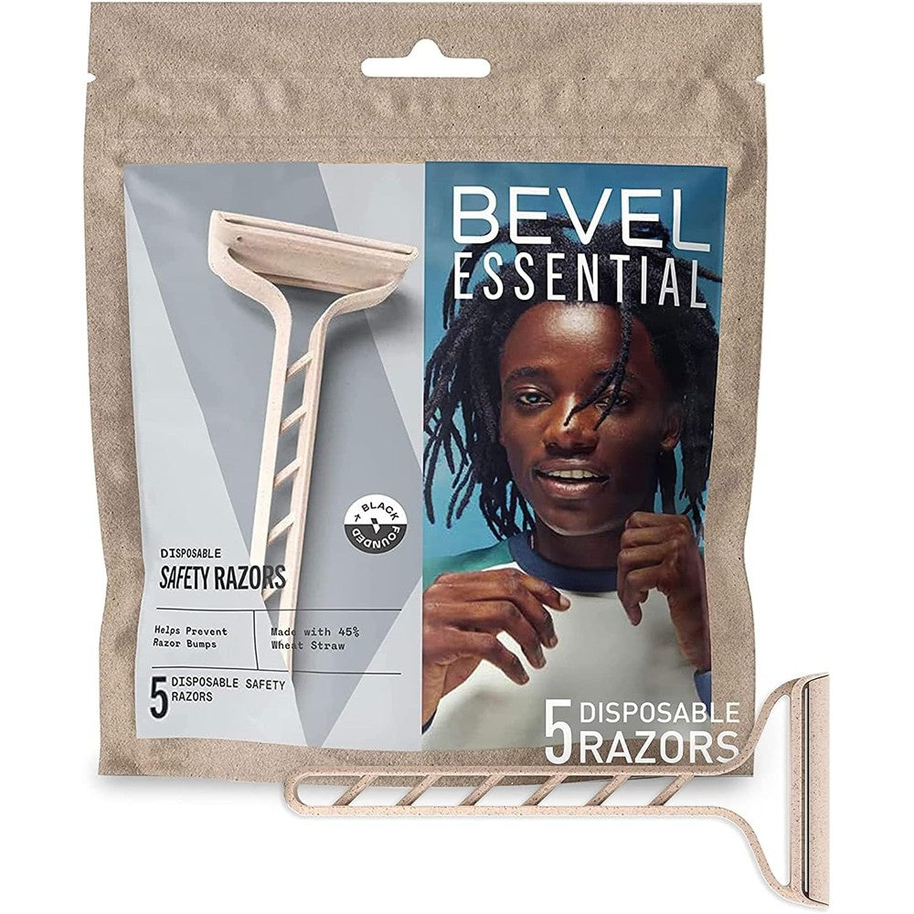 Bevel Essentials Disposable Safety Razors pack front view