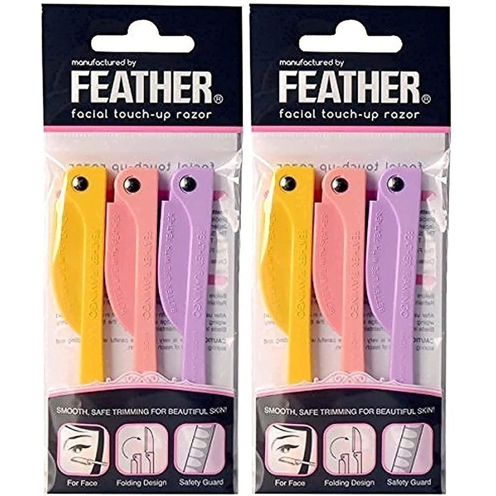 Feather Flamingo Facial Touch Up Razors pack of 6
