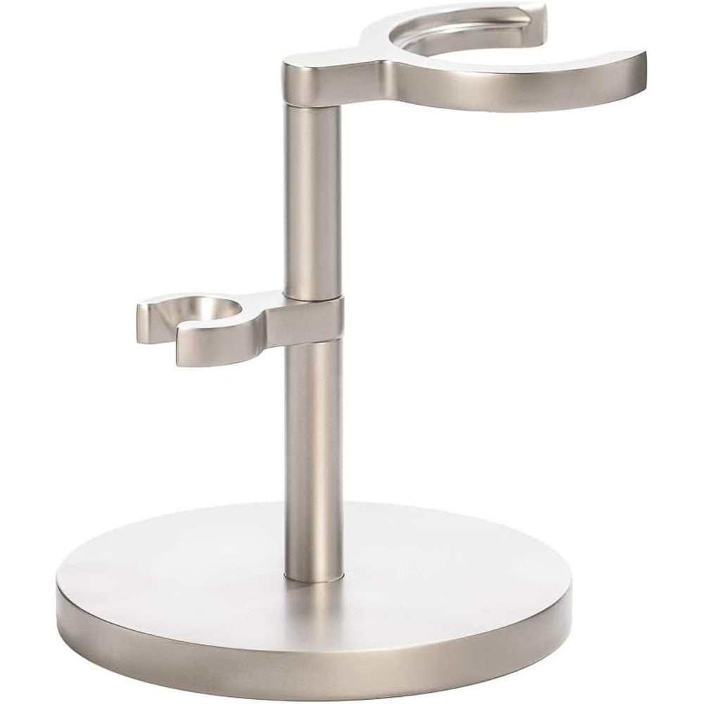 MÜHLE ROCCA matt stainless steel shaving stand front view