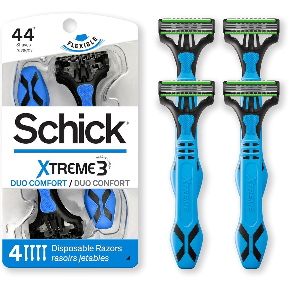 Schick Xtreme 3 Duo Comfort disposable razors pack front view