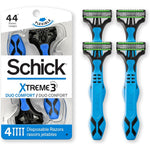 Schick Xtreme 3 Duo Comfort disposable razors pack front view