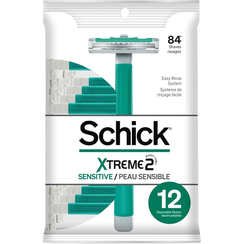 Schick Slim Twin ST 2 Disposable Razors for Men front packaging view