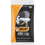 Bic Metal Quality disposable men's shaving razors 10 pack front view