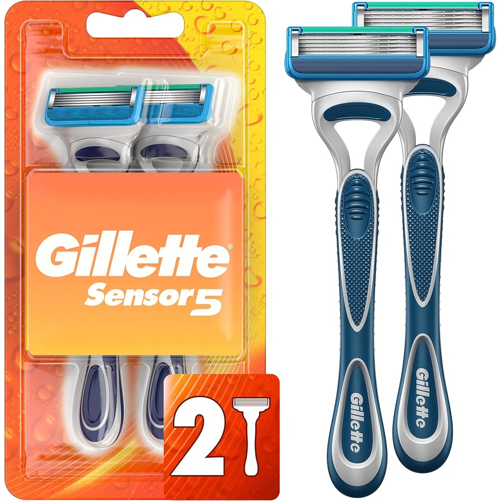 Gillette Sensor5 Men's Disposable Razors front packaging view